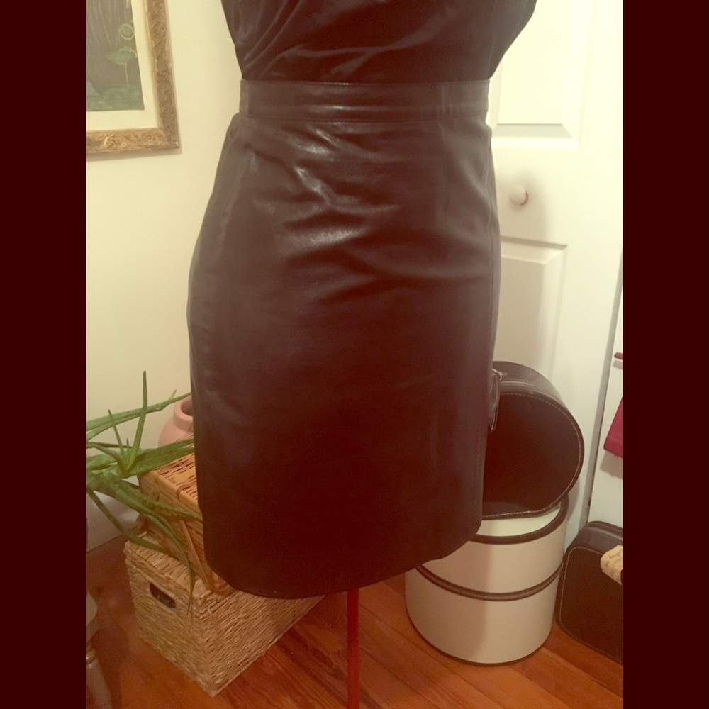 J. King Designs LA vintage leather skirt